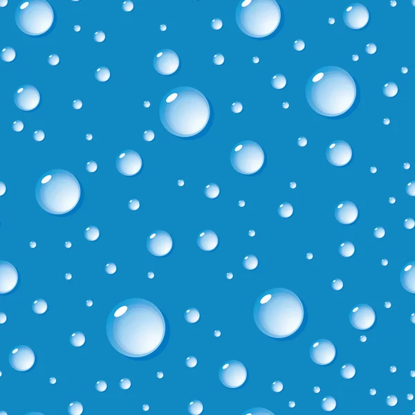 Patrón Inconsútil Gotas Agua Superficie Azul — Vector de stock