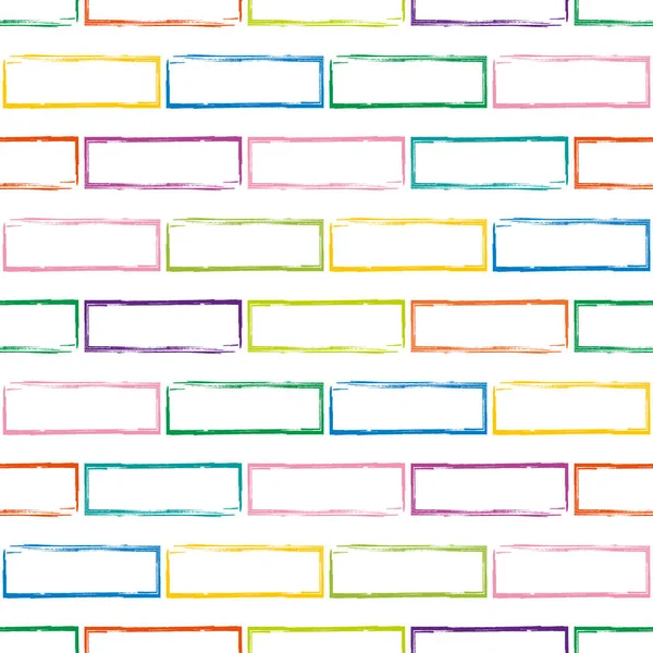 Stilize çok renkli tuğla duvar desen