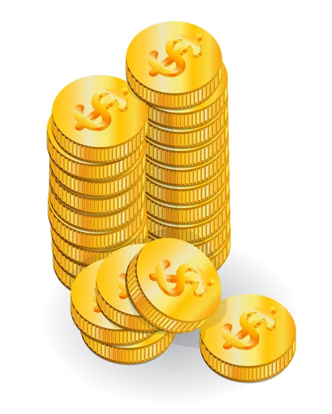 Bir yığın altını izometrik görünümünde. Vektör görüntü