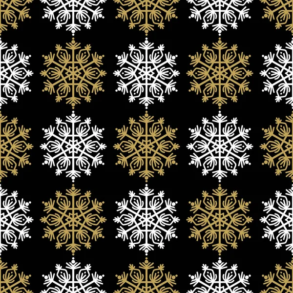 Bezešvé vzor Zlatá ornament na hnědém pozadí 90 Veselé Vánoce a šťastný Nový rok vektor obraz — Stockový vektor
