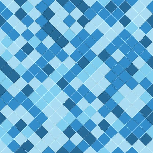 Бесшовный узор с геометрическим орнаментом голубого, светло-синего и белого цвета. Векторная иллюстрация — стоковый вектор