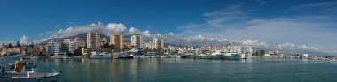 Panorama of the Port at Estepona, Costa del Sol, Spain clipart