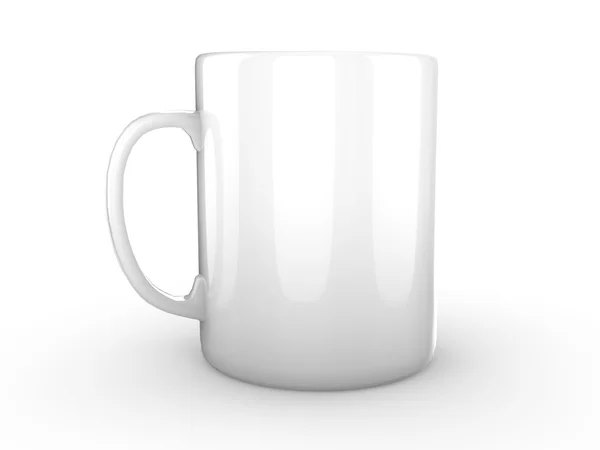 White Mug Isolated Ready для Мбаппе или Брендинга — стоковое фото