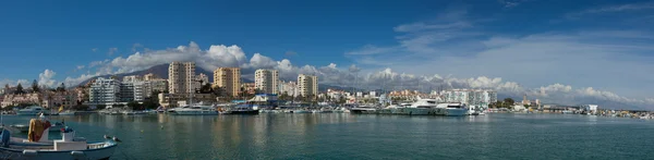 Panorama do Porto de Estepona, Costa del Sol, Espanha — Fotografia de Stock