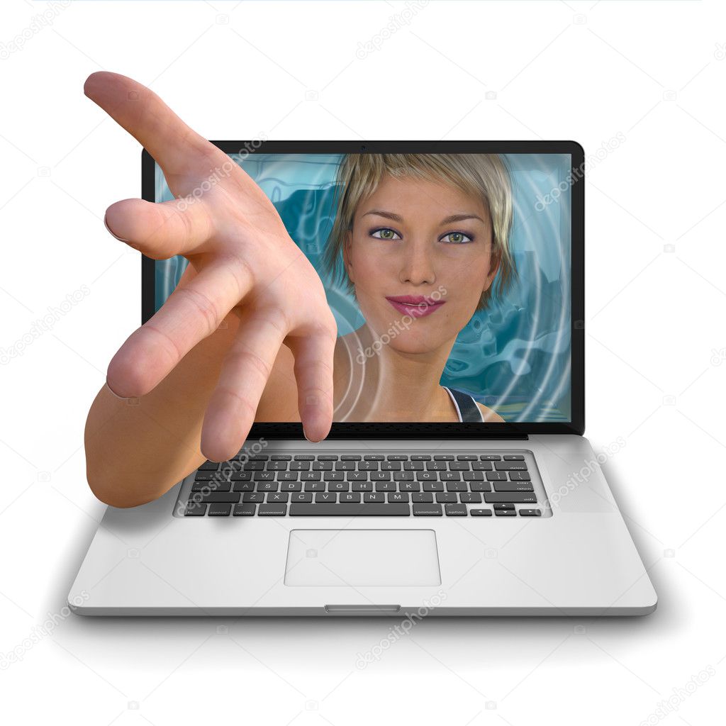 Computer Girl Offers Helping Hand