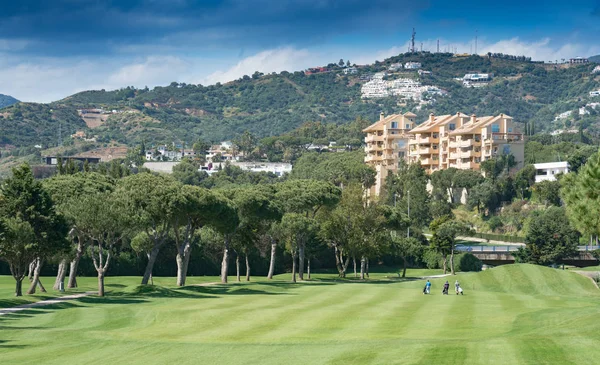 Campo de golf, Marbella en la Costa del Sol, España Imagen de archivo