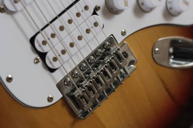 Elektro gitar rengi kahverengi