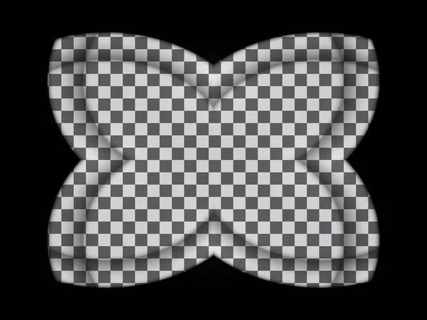 Borboleta de quadrados preto e branco ícone, ilustração vetorial . — Vetor de Stock