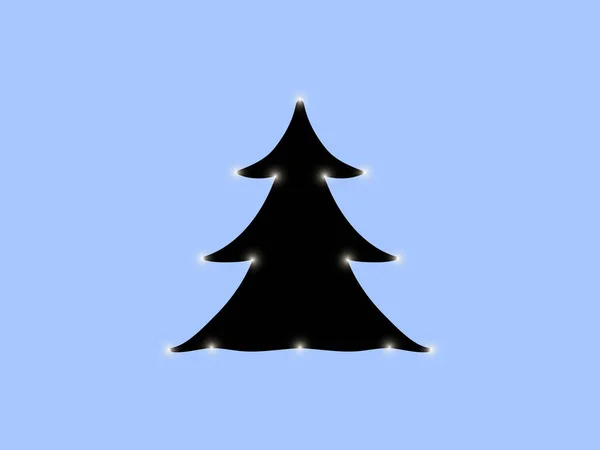 Neşeli Noel ağacı arka plan, vektör çizim.