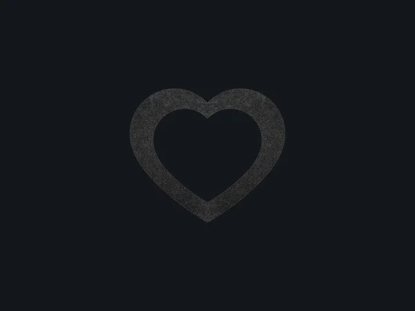 Corazón del amor, ilustración de puntos — Vector de stock