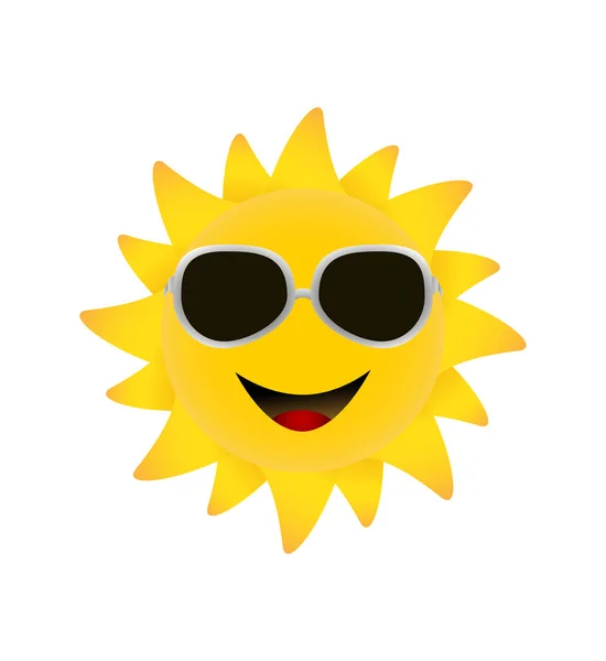 Güneş gülümsemeye, illüstrasyon vektör