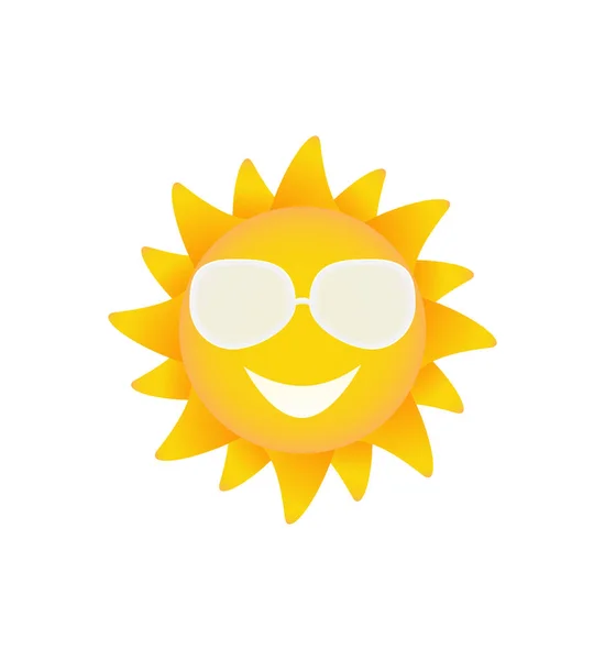 güneş gülümsüyor, vektör