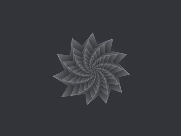 Estrella Espiral de cuadrados — Vector de stock