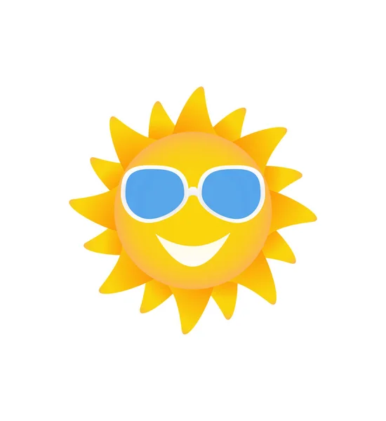 güneş gülümsüyor, vektör