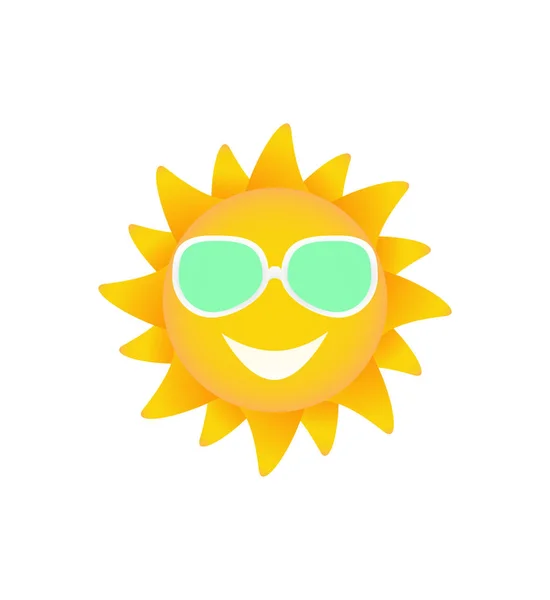 güneş gülümsüyor, vektör