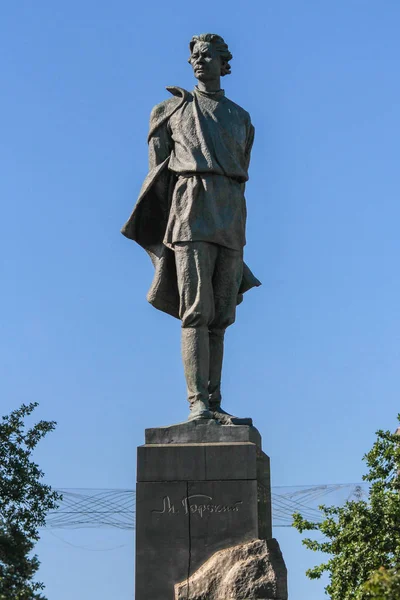 Denkmal Für Den Großen Russischen Schriftsteller Maxim Gorki Zentrum Von — Stockfoto