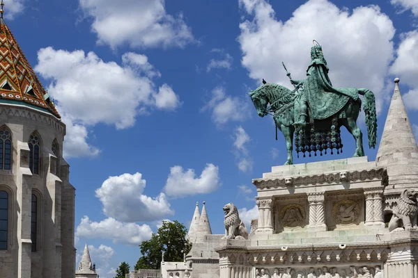 Monumento Bronze Comandante Istvan Budapeste Hungria — Fotografia de Stock