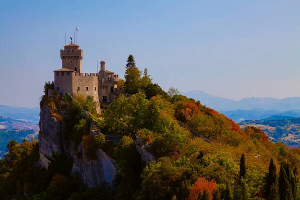 Piękny Widok Twierdzę San Marino Włochy — Zdjęcie stockowe