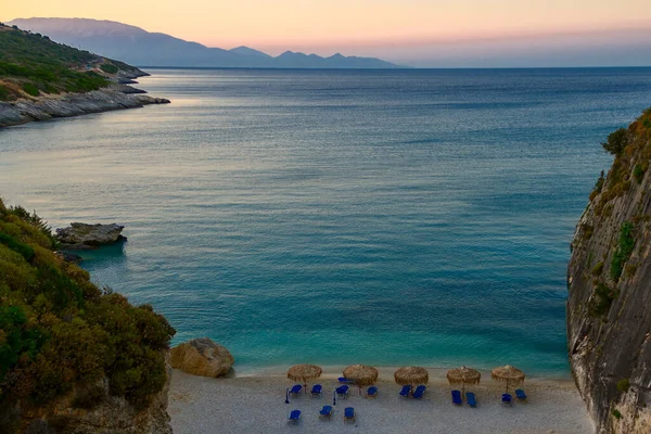 夕日のザキントス島 ギリシャ の最高のビーチの風景 — ストック写真