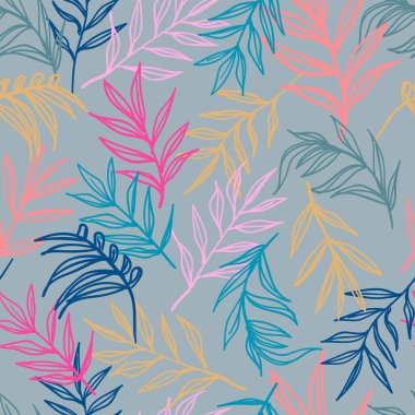 Çiçek yaprak seamless modeli