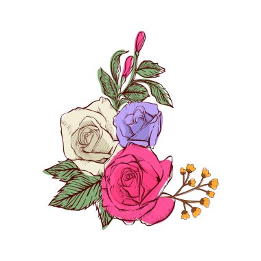 çiçek buketi vektör koleksiyonları