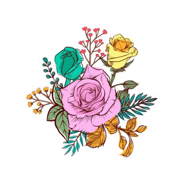 çiçek buketi vektör koleksiyonları