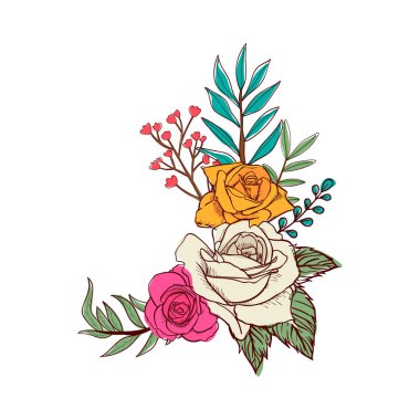 çiçek buketi vektör koleksiyonları