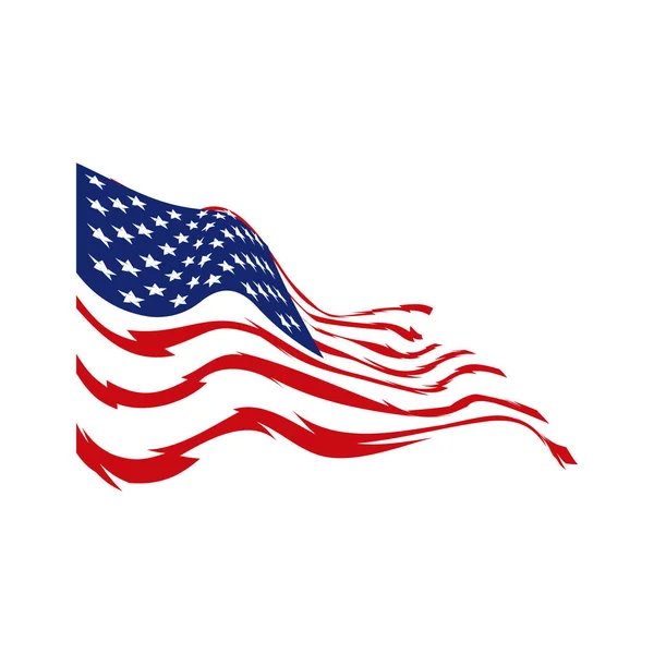 American Flag Vector Set — Stock Vector
