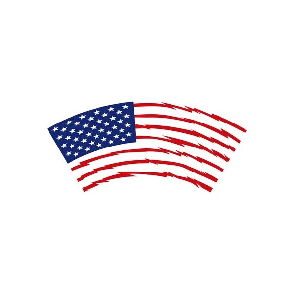 American Flag Vector Set — Stock Vector