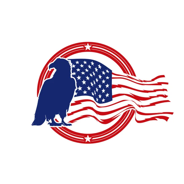 Patriot Amerikanisch Logo Vektor Set — Stockvektor