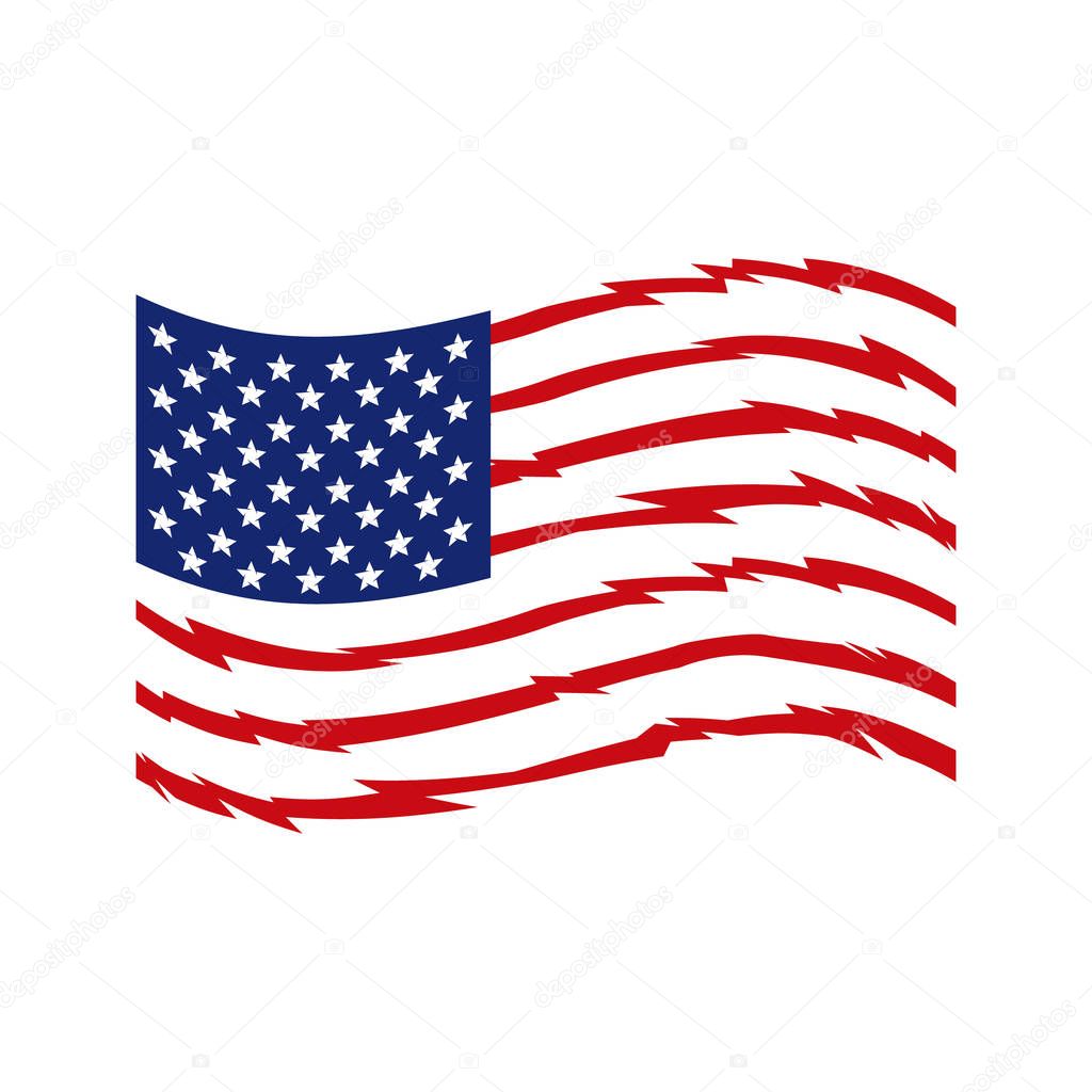 American Flag vector Set