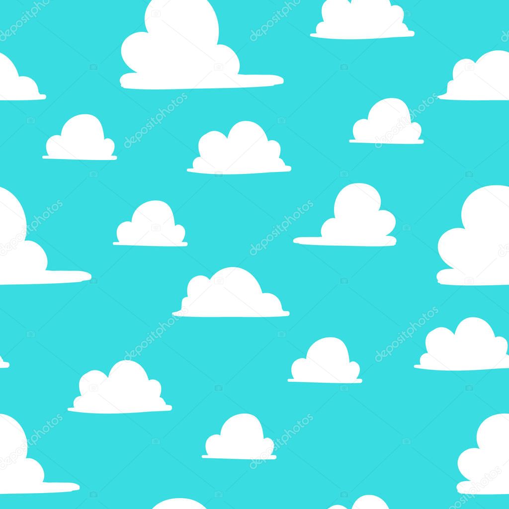 cloud seamless pattern vector