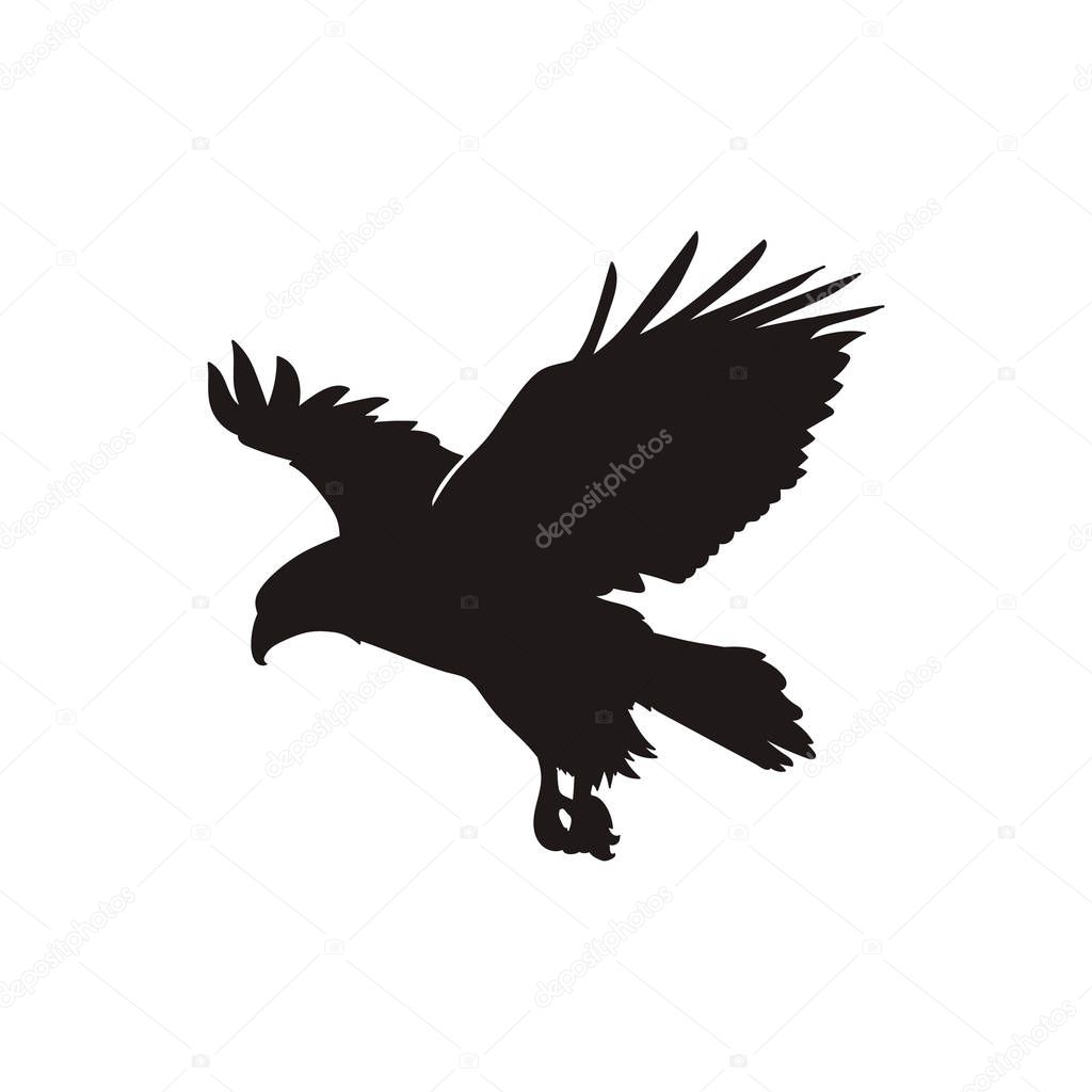 eagle silhouette vector set