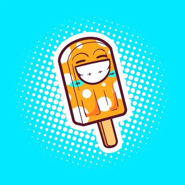 Mignon popsicle vecteur dessin animé — Image vectorielle