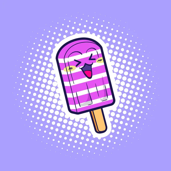 Mignon popsicle vecteur dessin animé — Image vectorielle