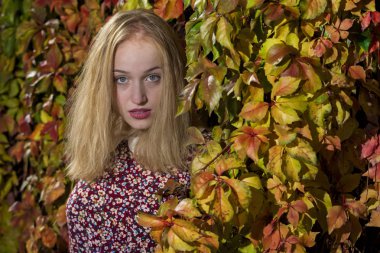 Park 'taki genç kadın.