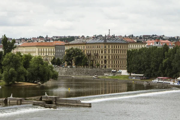 Visa Strandpromenaden Prag Tjeckien — Stockfoto