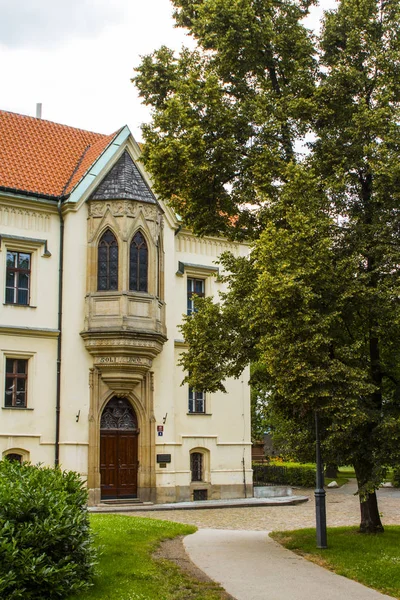 Una Hermosa Casa Antigua Casco Antiguo Praga República Checa — Foto de Stock