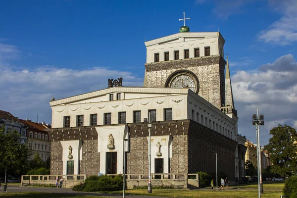 Church Most Sacred Heart Our Lord Roman Catholic Church Prague — стоковое фото