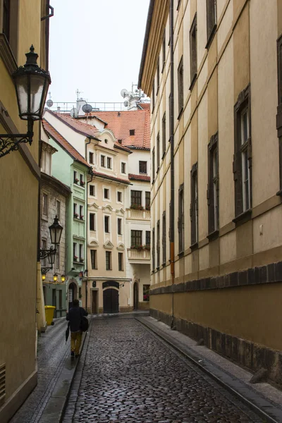 Calle Ciudad Vieja Praga Atardecer República Checa —  Fotos de Stock