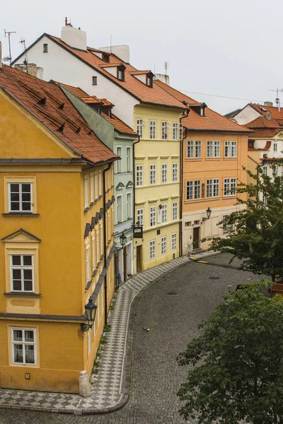 Eine Straße Mit Bunten Häusern Zentrum Von Prag Tschechische Republik — Stockfoto