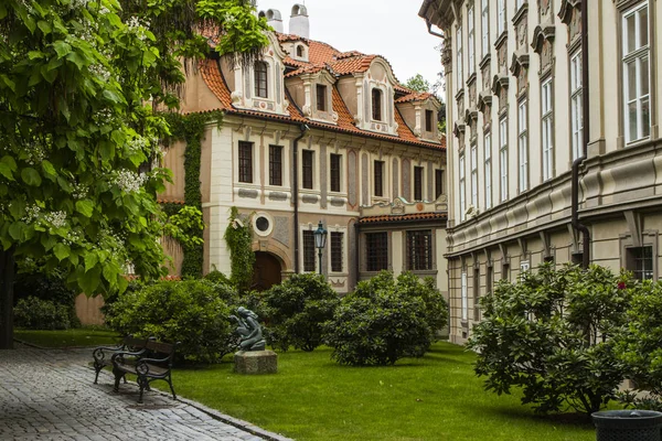 Gemütlicher Innenhof Prag Tschechische Republik — Stockfoto