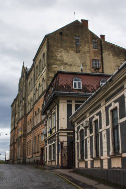 Eski şehir Uzhgorod Sokağı. Ukrayna