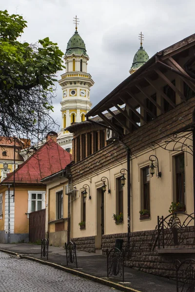 Calle Del Casco Antiguo Uzhgorod Ucrania —  Fotos de Stock