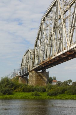 Demiryolu Köprüsü nehrin Chernihiv Ros. Ukrayna