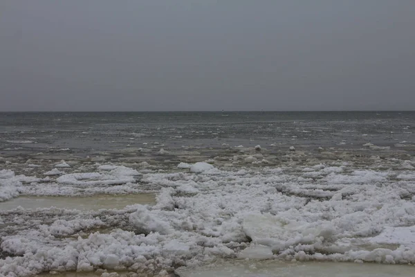 Mar Baltico Ghiacciato Vicino Tallinn Estonia — Foto Stock