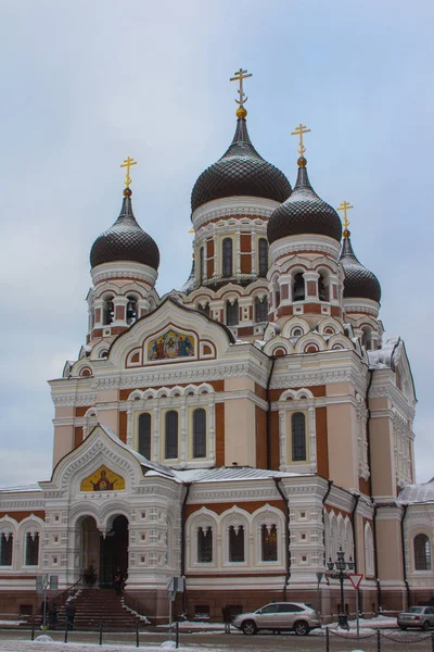 Vista Uma Catedral Alexander Nevsky Tallinn Estónia — Fotografia de Stock
