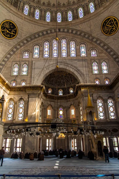 Interior Histórica Mezquita Nuruosmaniye Estambul Turquía — Foto de Stock