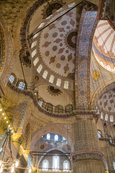 Interior Histórica Mezquita Azul Estambul Turquía — Foto de Stock