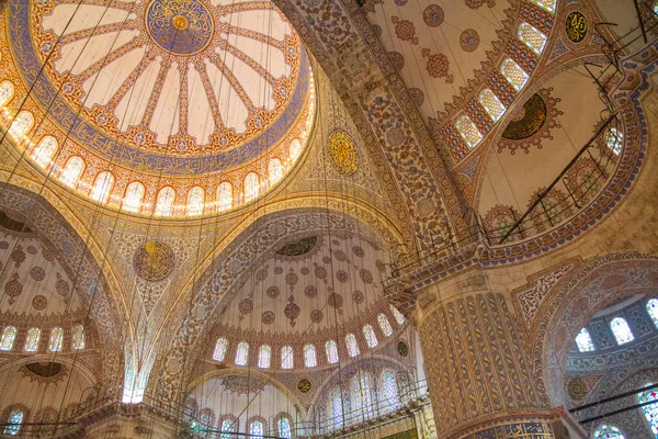 Het Interieur Van Historische Blauwe Moskee Istanbul Turkije — Stockfoto